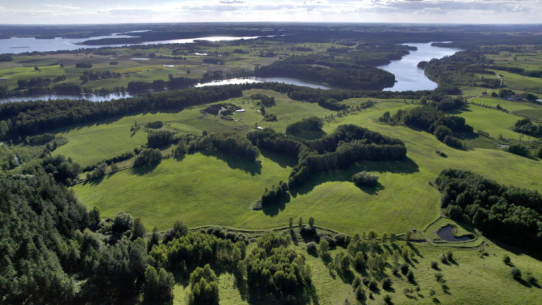 działka 50 ha na Mazurach położona w okolicy lasów i jezior